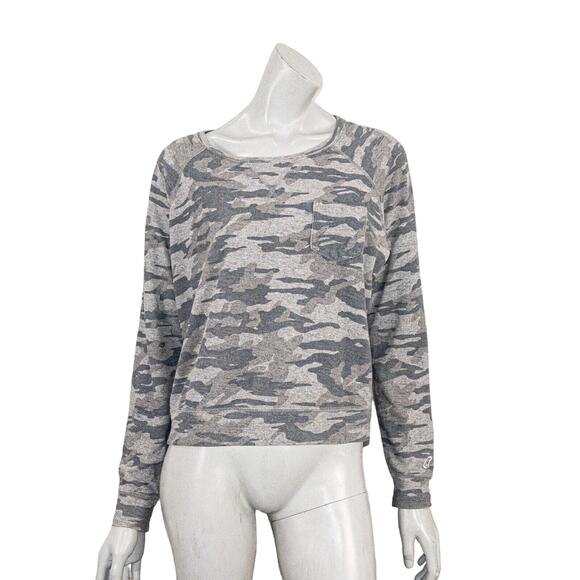 Champion x Todd Snyder Women's Crew Pullover Sweatshirt Terry Camo Gray Size M - Picture 1 of 8